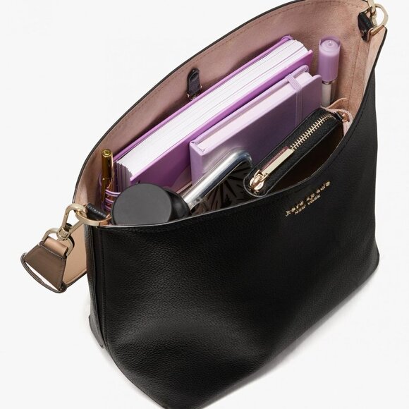 Kate Spade New York Black Multi River Large Bucket Bag Women Handbags - Picture 5 of 15